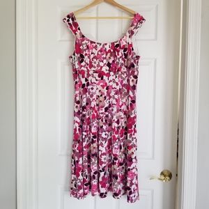 Multicolored floral print sundress, size L